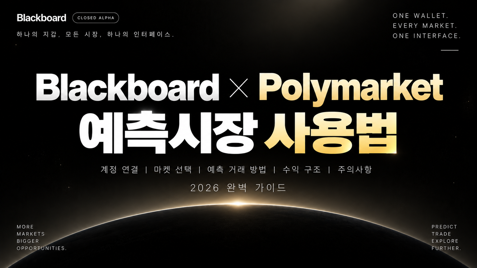 블랙보드 Polymarket 예측시장 사용법 2026